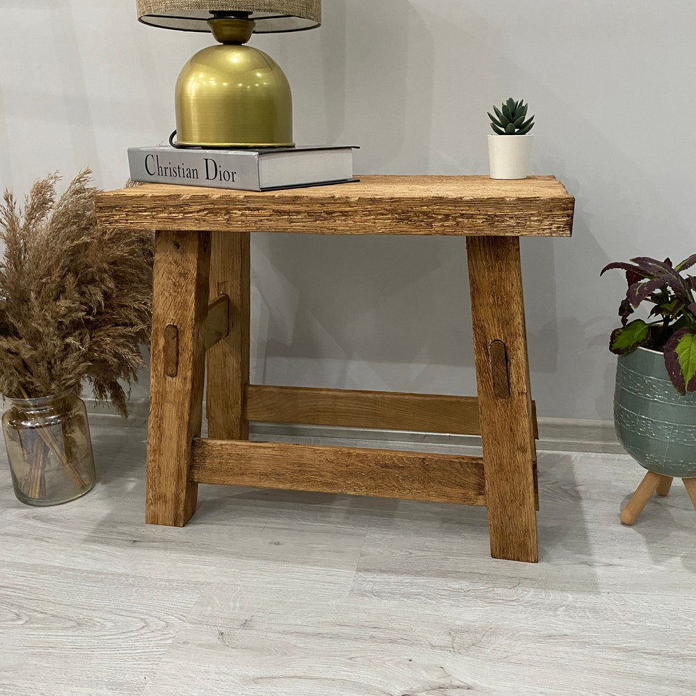Console/sofa/Entrway table Rustic custom reclaimed Wood/Wooden/Solid/Live edge/slab luxury end/side/foyer/entry/kitchen/coffee/sehpa/  bench