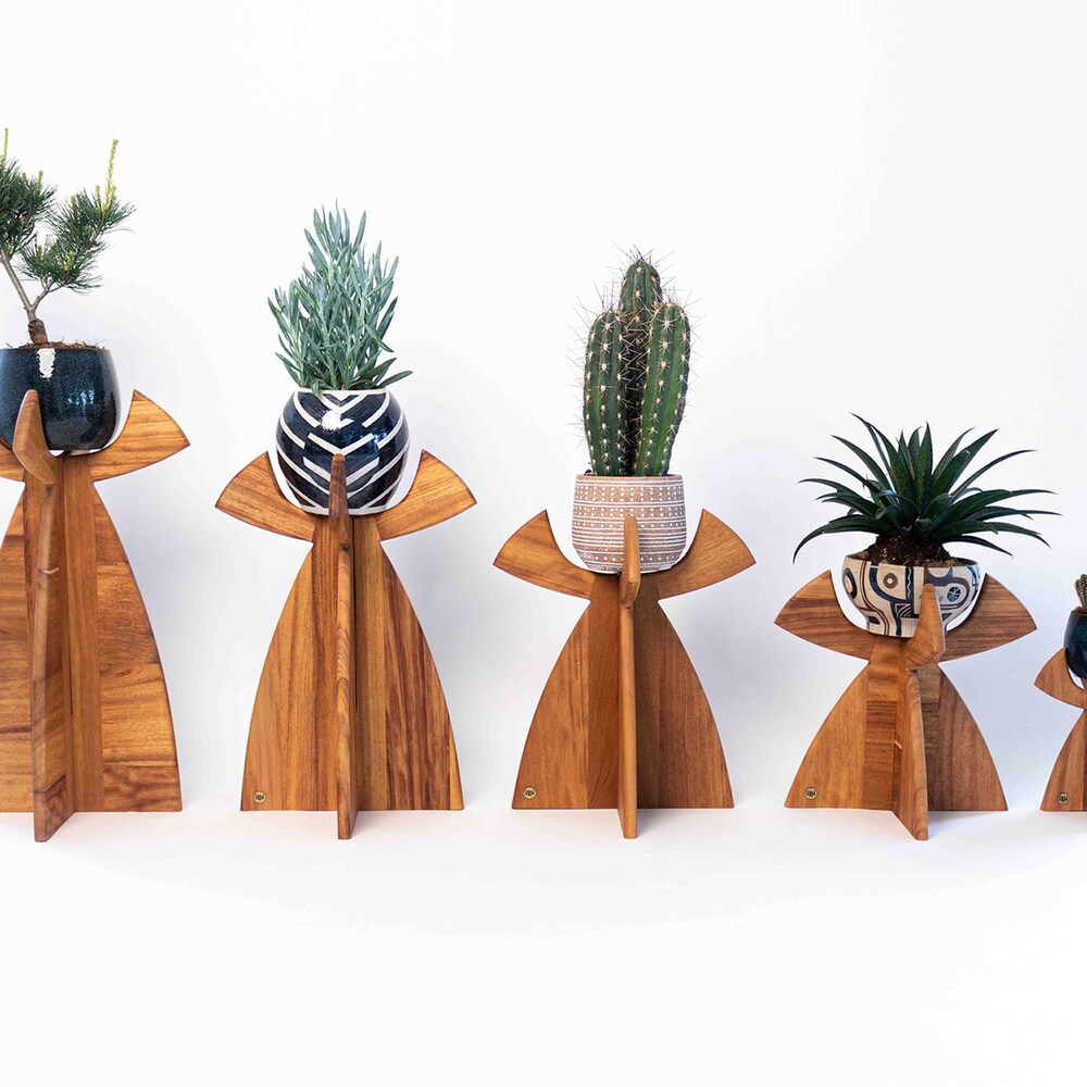 Tiered Plant Stand Office Decor Mom Gift Modern Planter Wooden Plant Stand Air Plant Display Planter Stand Wedding Decor Garden Decor Plants