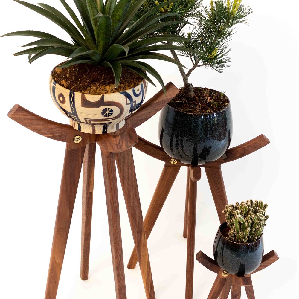 Air Plat Stand Wooden Plant Stand Garden Ornament Ceramic Pot Holder Tall Plant Stand Wedding Decor Plant Lover Gift Plant Shelf Weeding Gif