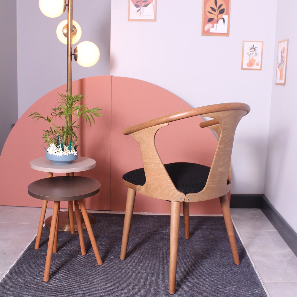 Danish Wishbone Style Chair - Dining Chair - Wooden Legs - Wishbone Chair - Living Room Chair
