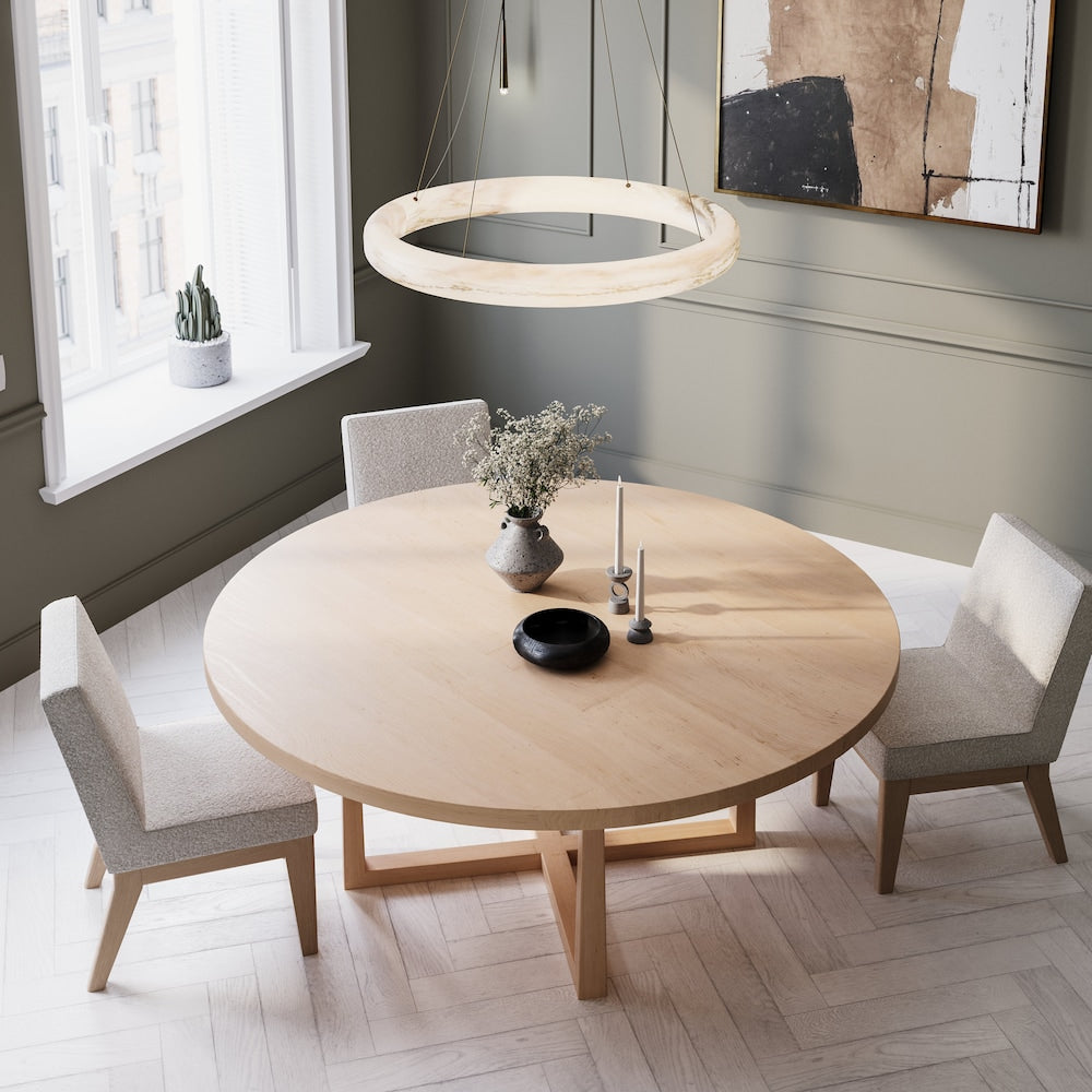 The Florentine Maple Dining Table, Round Maple Dining Table
