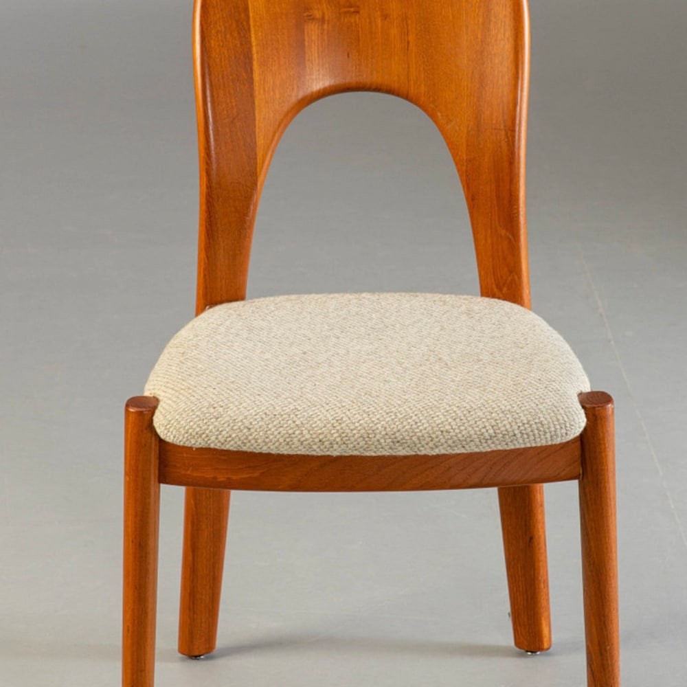 1 of 4 Danish wood Chair by Niels Koefoed, model Morten, 60s 70s, Midcentury furniture, vintage Dining Chair, Danish Style, Denmark design
