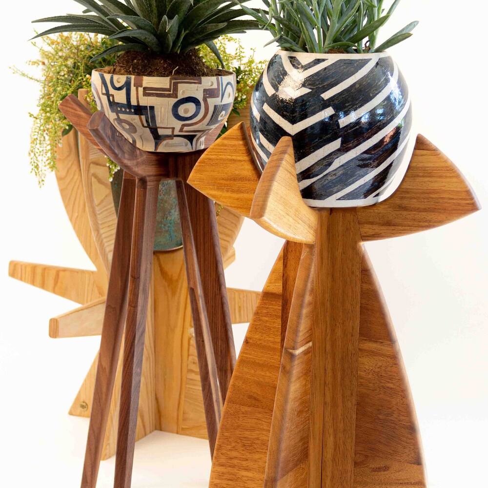 Wedding Gift Wood Plant Stand Office Decor Tall Plant Stand Garden Ornament Plant Stand Indoor Succulent Planter Raised Garden Bed Garden