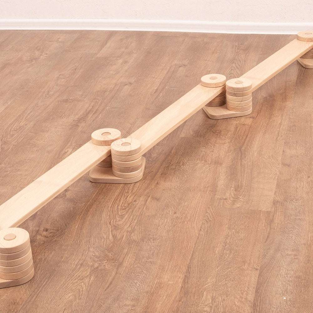 Baby Gift Transformable Balance Beam Set, Nursery Decor Montessori Balance Toy, Plywood Furniture Indoor Play Gym, Balance Path for Kids