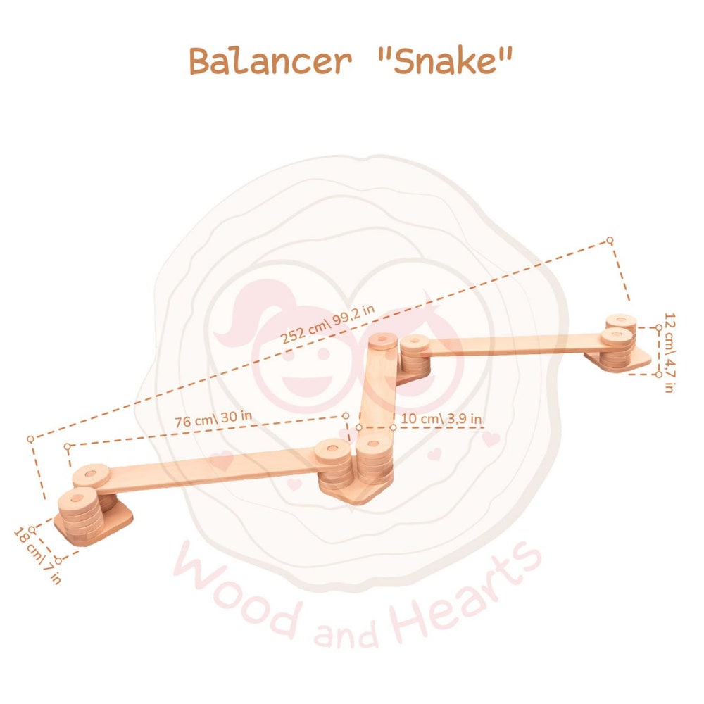 Wooden Balance Beam, Balance Toy, Montessori Balance Toys, Balance Board, Wooden gymnastic Set