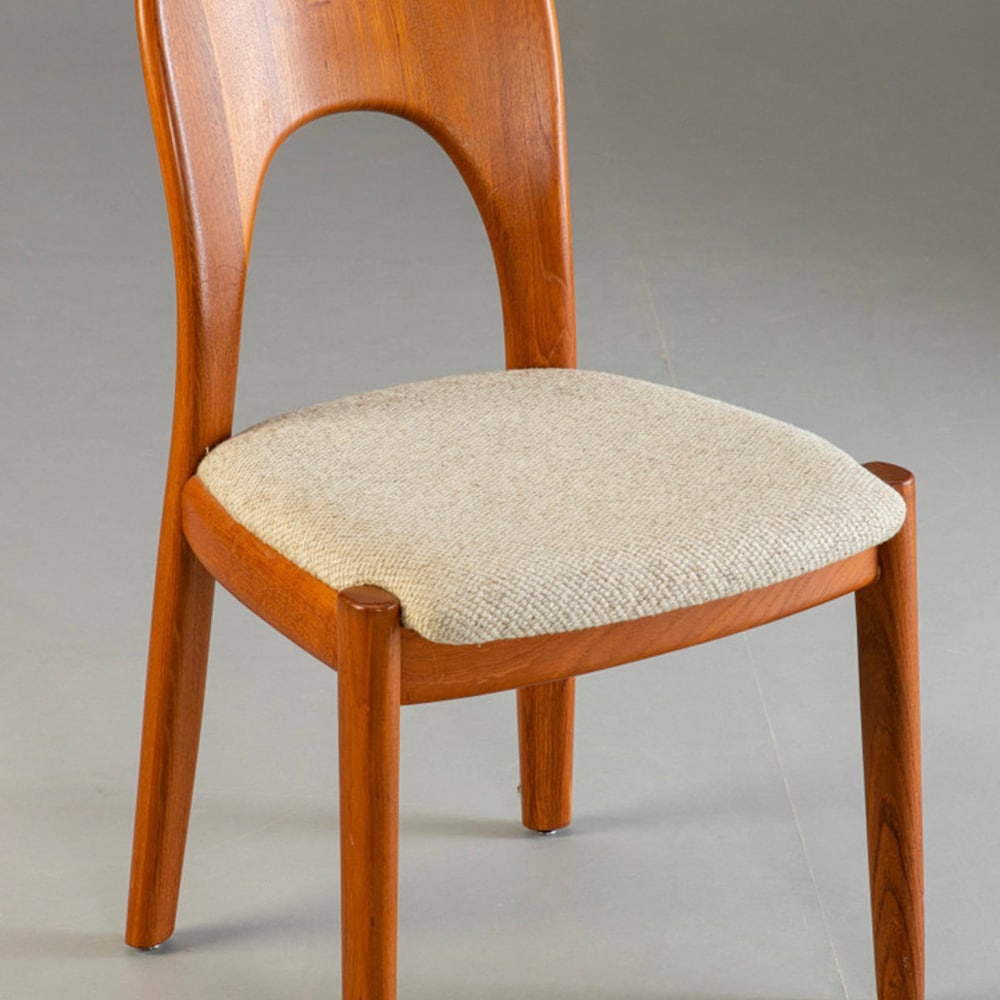 1 of 4 Danish wood Chair by Niels Koefoed, model Morten, 60s 70s, Midcentury furniture, vintage Dining Chair, Danish Style, Denmark design