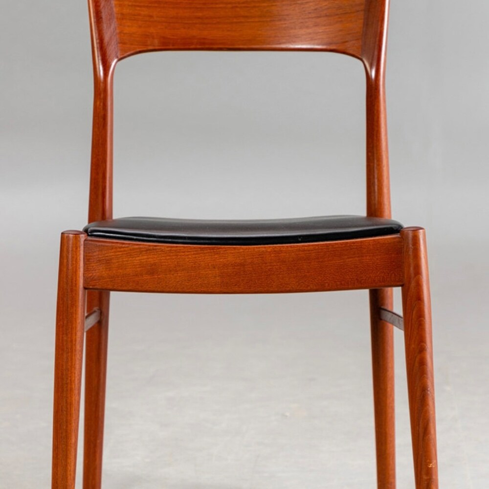 1 of 6 Danish Teak wood Chairs by Henning Kjaernulf for KS Møbler 1960s, Midcentury furniture, vintage designer Dining Chair, Danish Style