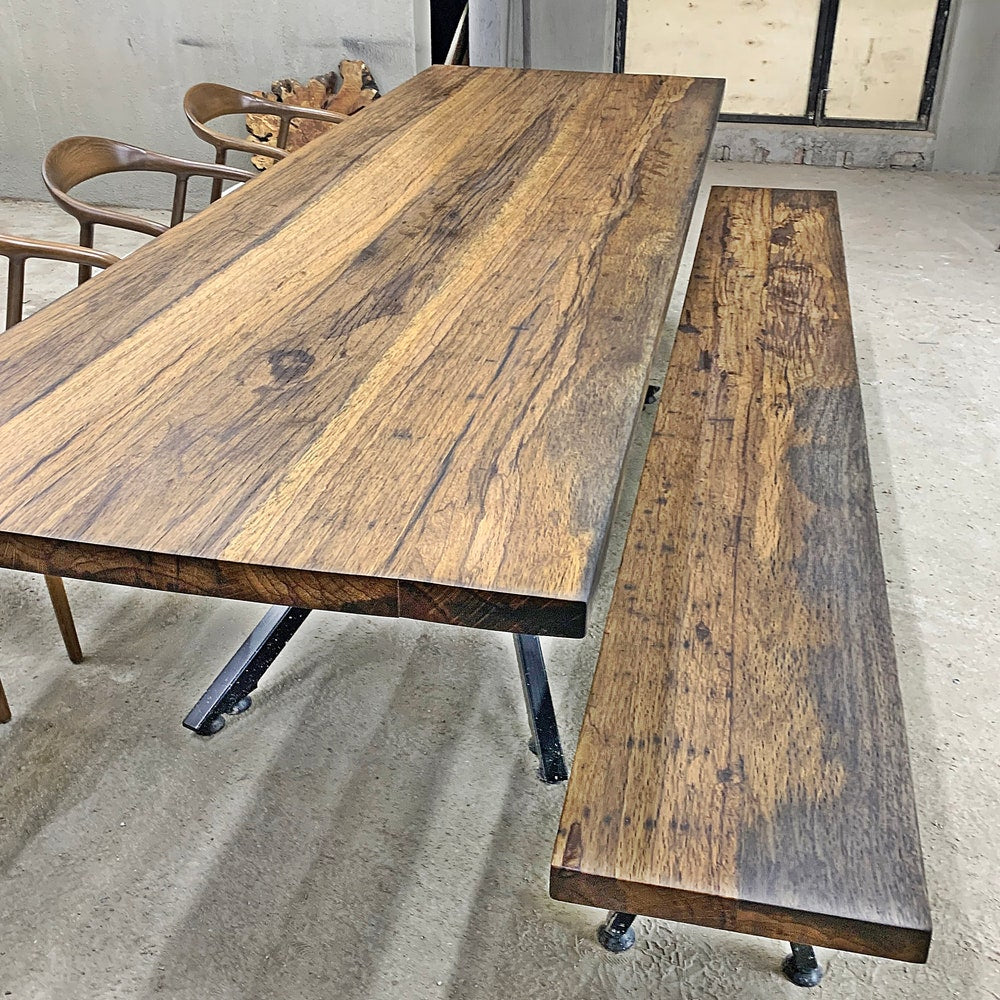 Teak Wooden Table, Natural Custom Table,Dinning Outdoor Table,Garden Table,Outdoor table,Single Slab Wooden Table,Restaurant Table