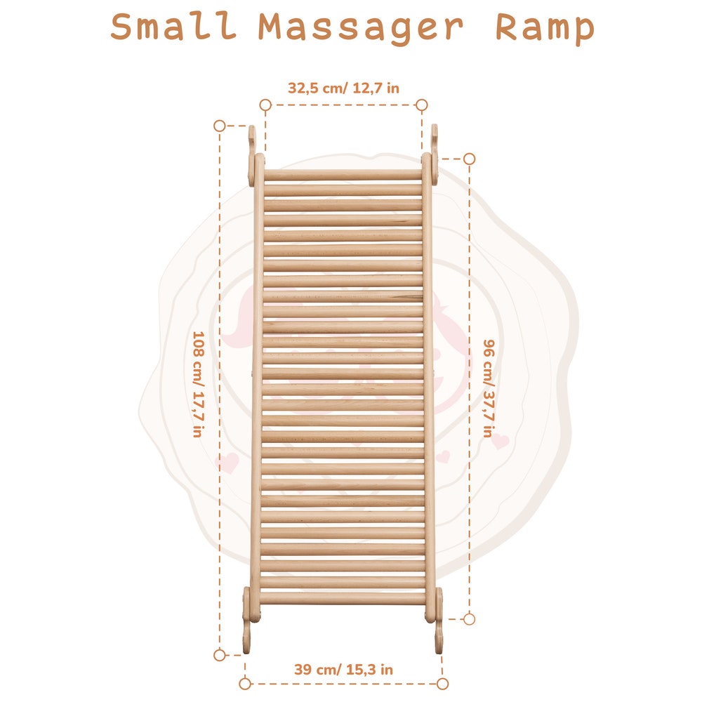 41х37″ Up to 4 Years Small Scandinavian Climbing Triangle Complex with Massager Wobble Board, Waldorf Ladder or Baby Swing and Baby Play Mat