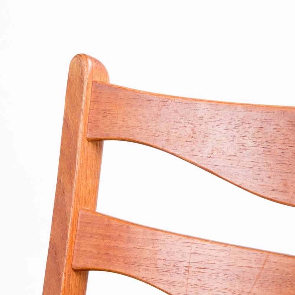 1 of 8 Danish Teak wood Chairs by Arne Wahl Iversen for Glyngøre Stolefabrik 60s, 70s Midcentury furniture, vintage Dining Chair, Boho style
