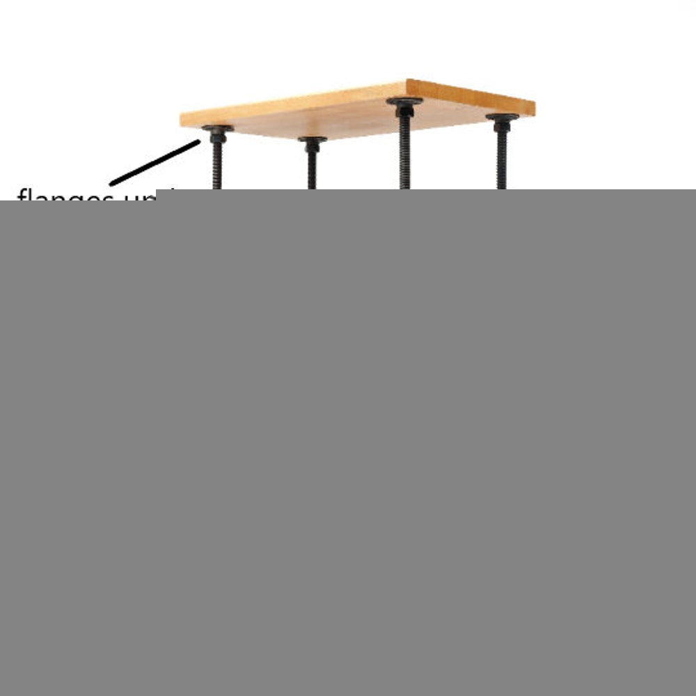 2 IN 1 Registered design stand, 5 Tier Oak Black rods stand, audio rack / Record player stand / Turntable stand / Threaded rod shelf