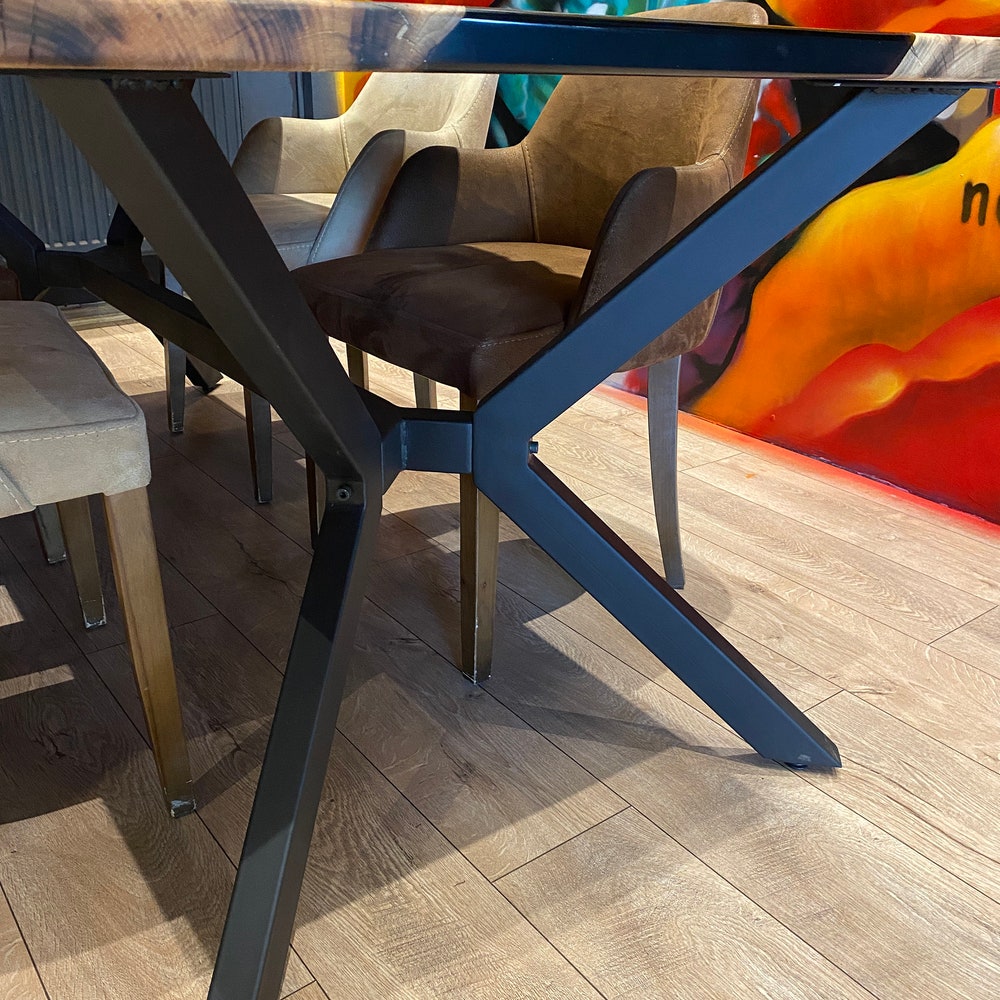 Dining room/kitchen/bar table Wood Epoxy Resin River Unique Live Edge Olive custom reclaimed WoodenSolid slab luxury /coffee/sehpa/end table