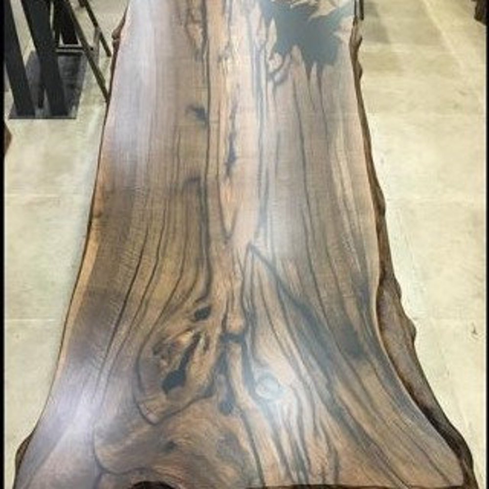 Single Slab Natural Solid American Black Walnut,Walnut Desk Live Edge,Live Edge Black Walnut Dining Table, Kitchen Table, Meeting Table