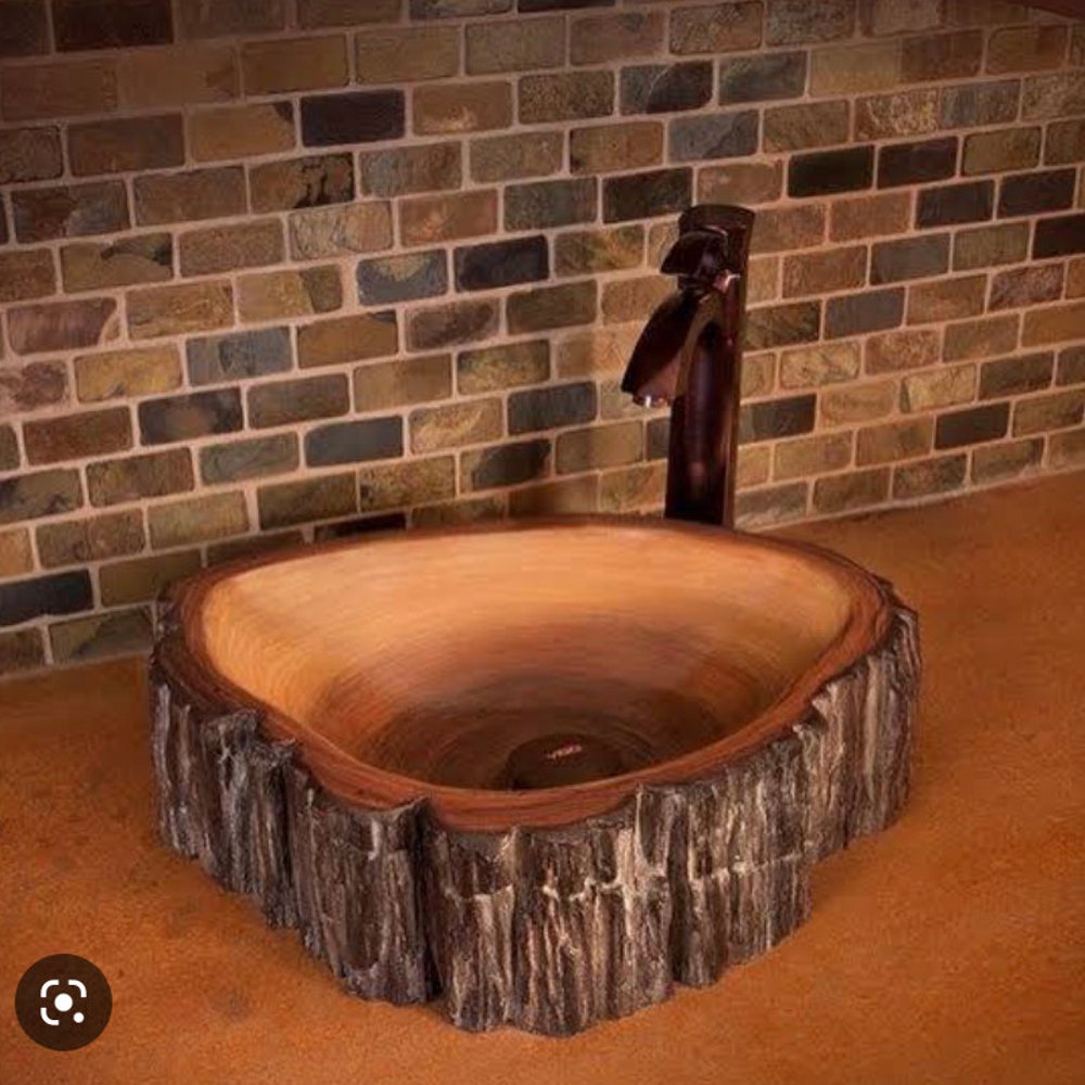 Bathroom decor, Bathroom Wooden Sink, Bathroom Wooden bottom shelve, home decors, Hair studio Designs