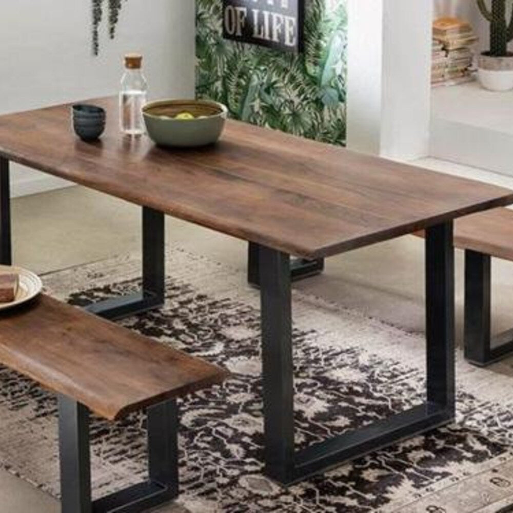 Walnut Table and Bench Set,Farm House Table,Industrial Wood Bar Table,Walnut Long Sofa Table,Buffet Table,Office Meeting Table,Custom Table
