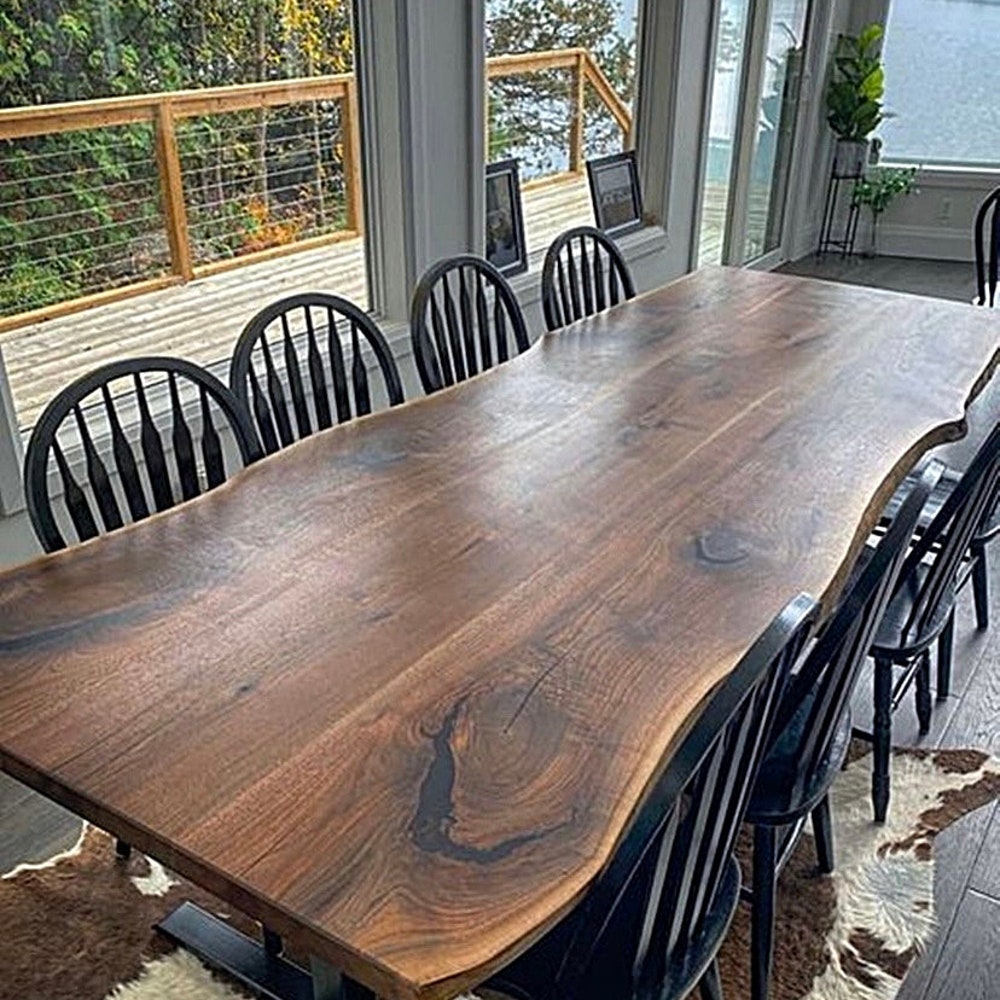 American Walnut Table, Live Edge Table, Walnut Table, Custom Table, Dinning Room Table, Garden Table, Kitchen Table, office table