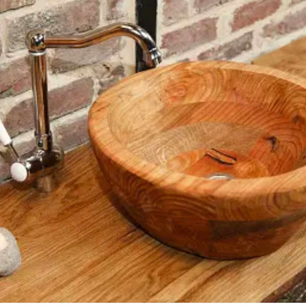 Bathroom decor, Bathroom Wooden Sink, Bathroom Wooden bottom shelve, home decors, Hair studio Designs