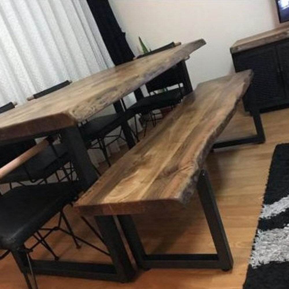 Walnut Table and Bench Set,Farm House Table,Industrial Wood Bar Table,Walnut Long Sofa Table,Buffet Table,Office Meeting Table,Custom Table