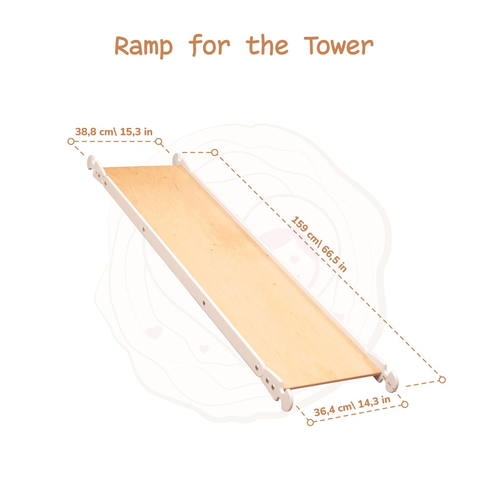 88x70" Huge Baby Play Gym Montessori Climber Tower with Rock Climbing Wall & Waldorf Wooden Slide Wobble Board, Lernturm Indoor Playground