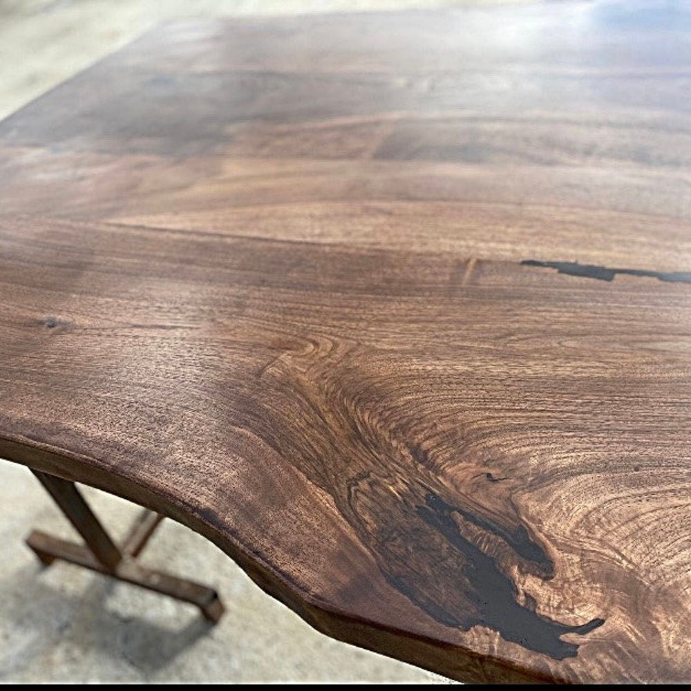 American Walnut Table, Live Edge Table, Walnut Table, Custom Table, Dinning Room Table, Garden Table, Kitchen Table, office table