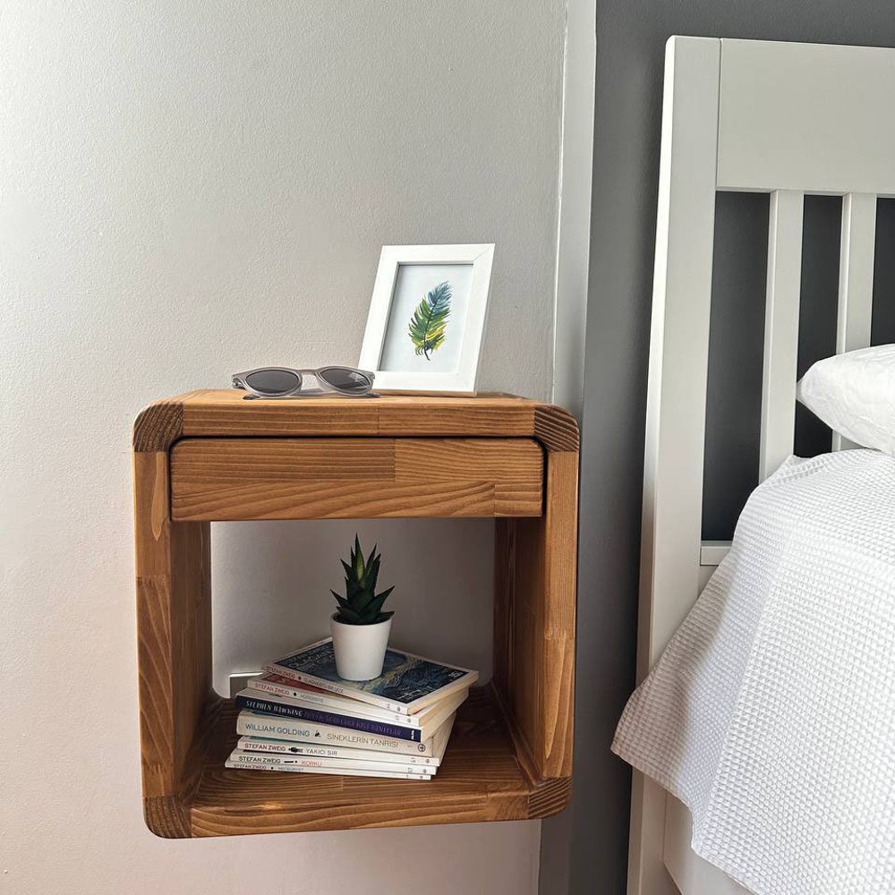 Wall nightstand,Floating Nightstand,Drawer nightstand