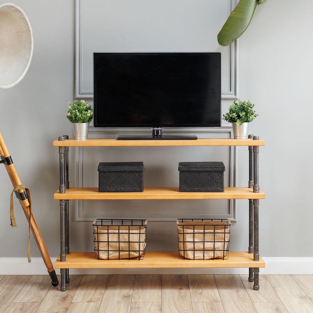 TV stand Industrial furniture, Record player table, tv cabinet, tv table, tv console, media console, Media stand, turntable stand