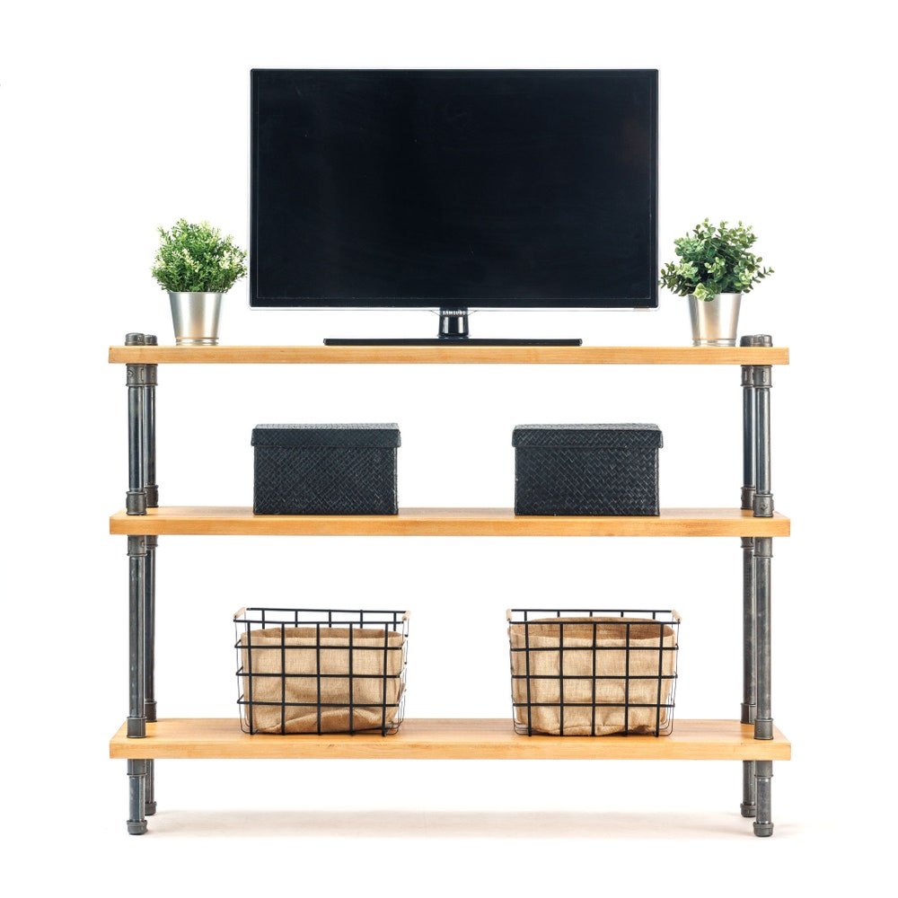 TV stand Industrial furniture, Record player table, tv cabinet, tv table, tv console, media console, Media stand, turntable stand