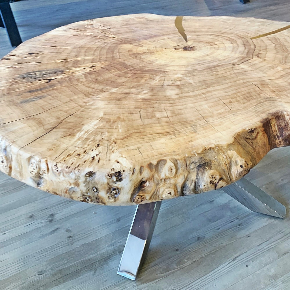 Round Coffee Table, Live Edge Side Table, Rustic Coffee Table, Bedside Table, End Table, Round table, center table
