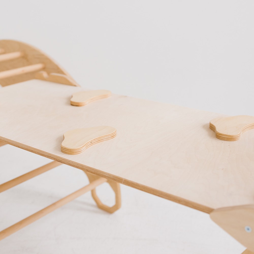 Baby First Christmas Gift - Climbing Arch with Cushion and Ramp - Montessori furniture, Rocker with pillow, Balance board, Toddler gym