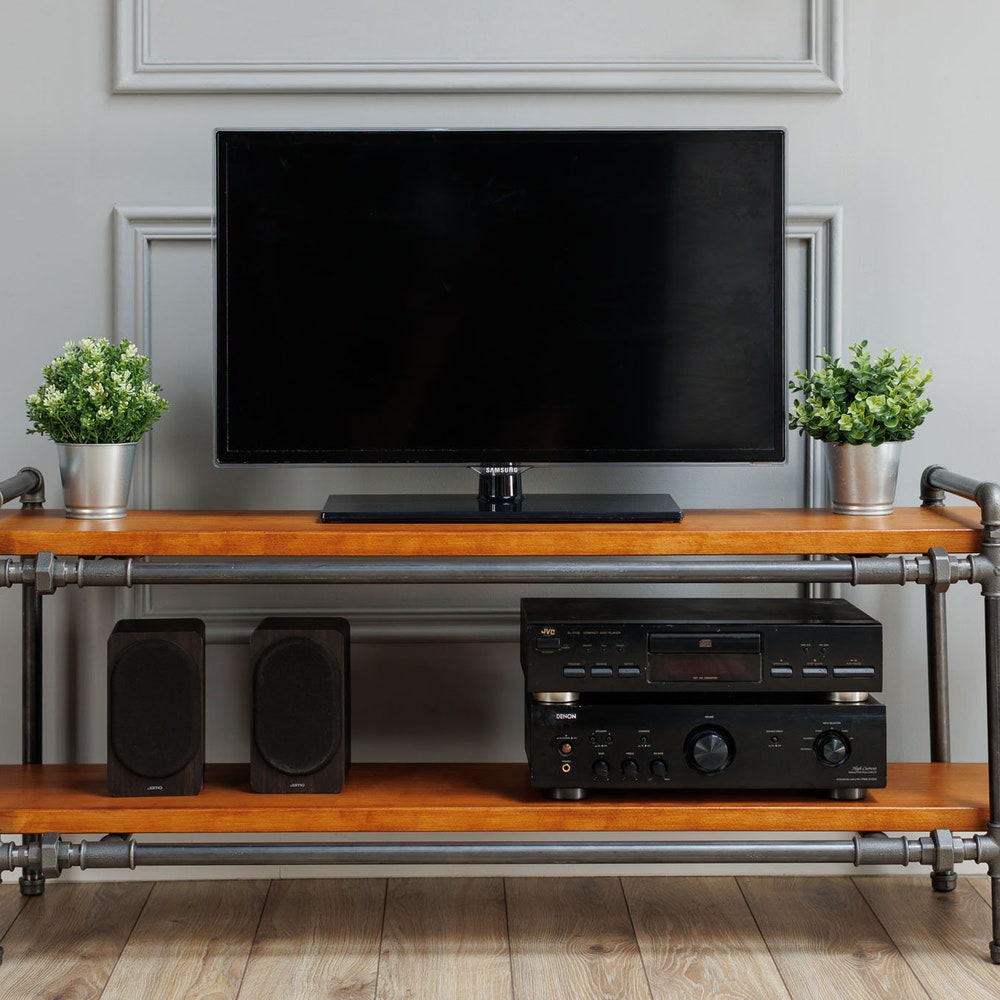 TV stand Industrial furniture, Record player table, tv cabinet, tv table, tv console, media console, Media stand, turntable stand