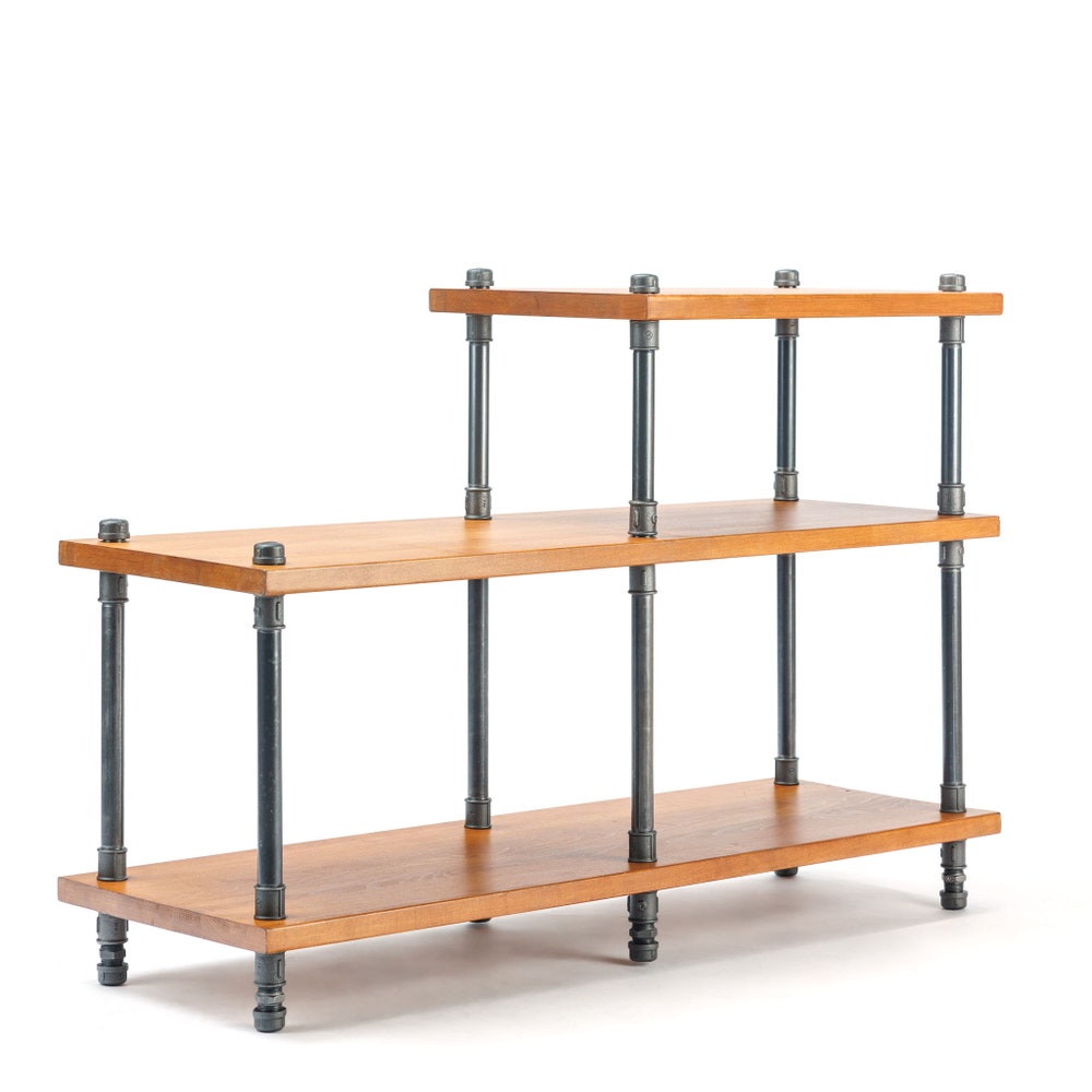 2 in 1 Industrial pipe stand, Vinyl  storage, Record storage, Record cabinet, Record player console
