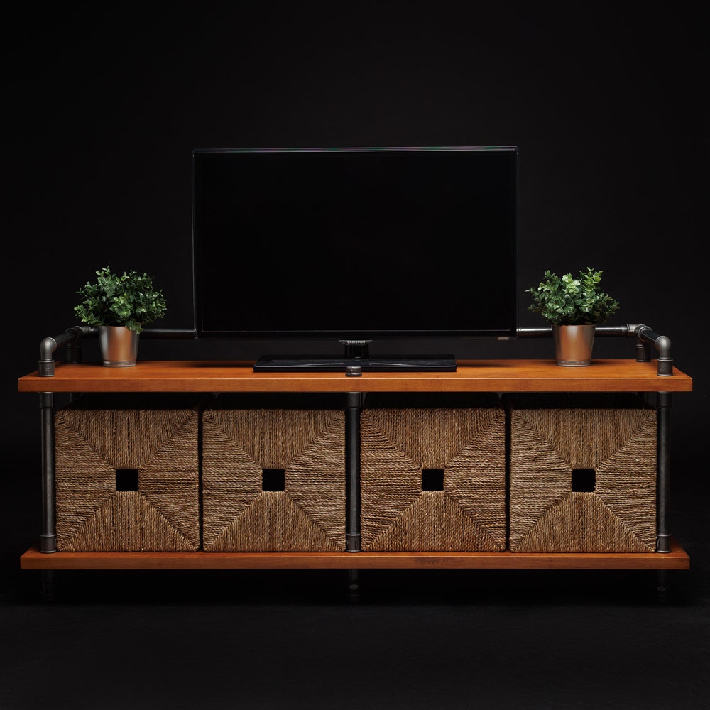 TV stand Industrial furniture, Record player table, tv cabinet, tv table, tv console, media console, Media stand, turntable stand