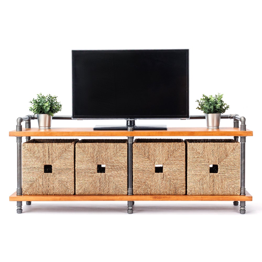 TV stand Industrial furniture, Record player table, tv cabinet, tv table, tv console, media console, Media stand, turntable stand