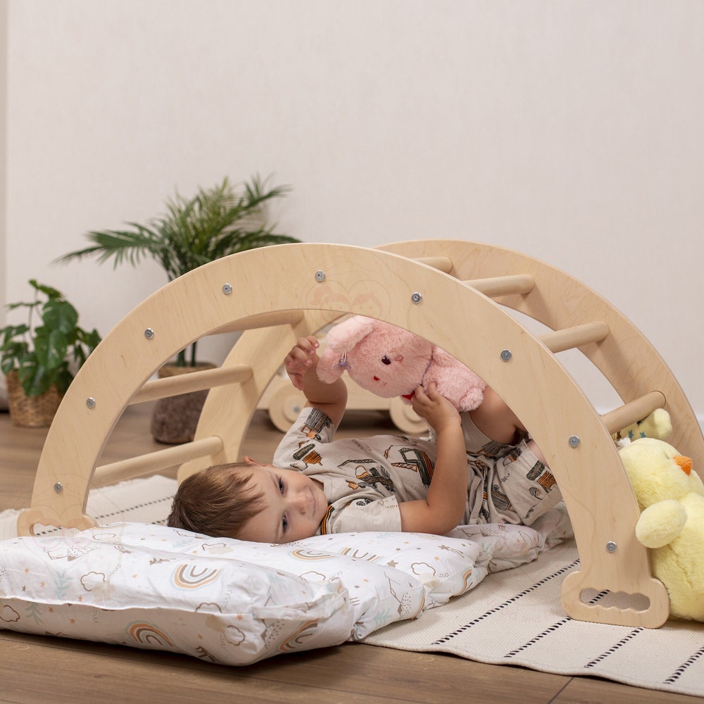 Baby Gift Cotton Cushion for Montessori Arch, Waldorf Soft Play Equipment Climbing Arch Pillow, Kletterbogen Kissen Handmade