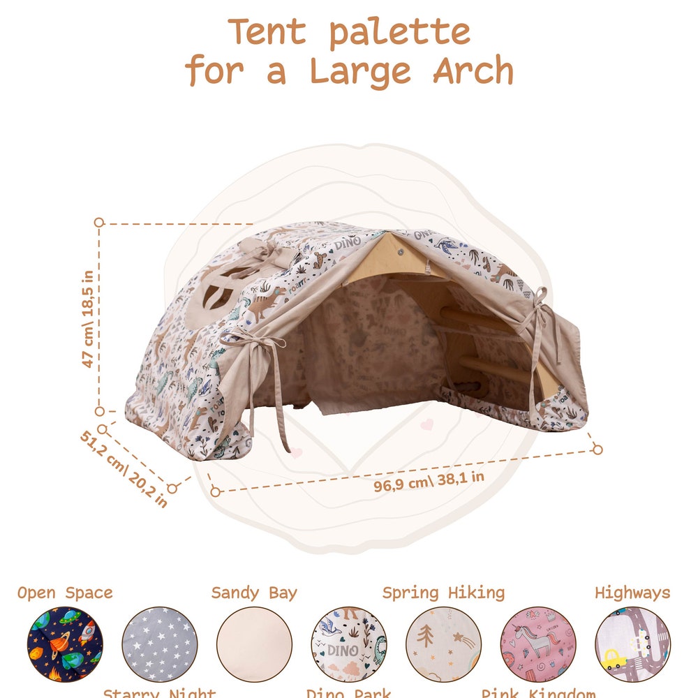 Baby Mobile Kids Tent for Climbing Arch, Boho Canopy Tent for Montessori Arch Christmas Gift, Soft Play Equipment Preppy Room Decor