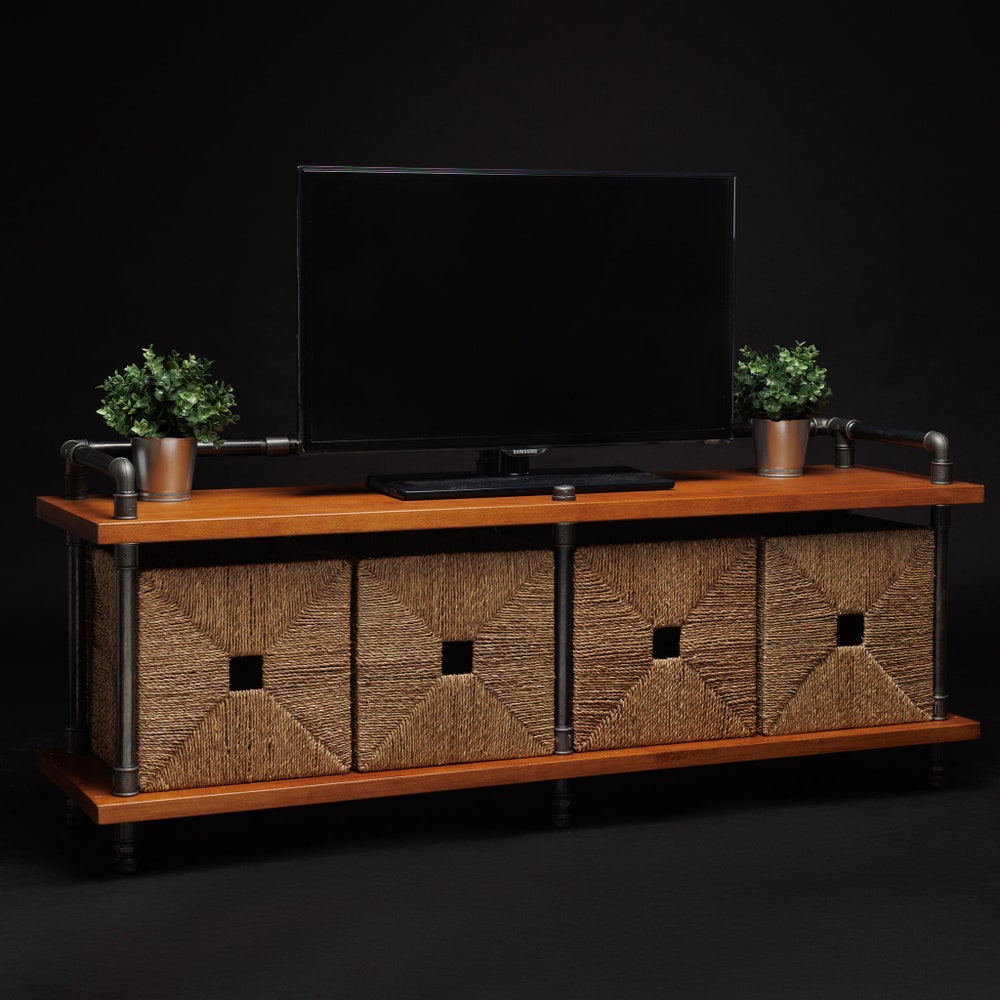 TV stand Industrial furniture, Record player table, tv cabinet, tv table, tv console, media console, Media stand, turntable stand