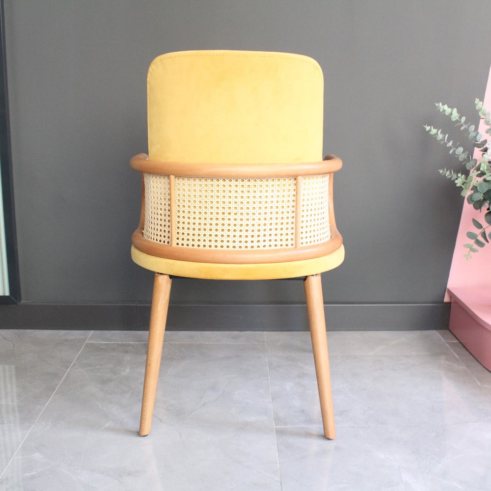 Comfortable Wooden Rattan Armchair, Ideal for Living Room, Dining room, Handmade Home Furniture, Flexible Color Options, interior design