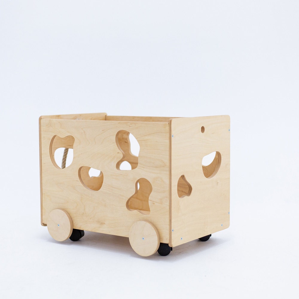 Toys Storage Box - Set of Two Boxes Cows Style, montessori furniture, Baby First Christmas Gift, Nursery farmhouse decor, Toddler playroom