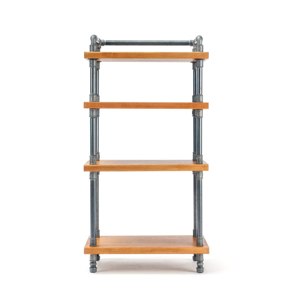Best seller 4 Tier Industrial Pipe Stand, Handmade Record Player Stand, Industrial Vinyl Table, media Unit