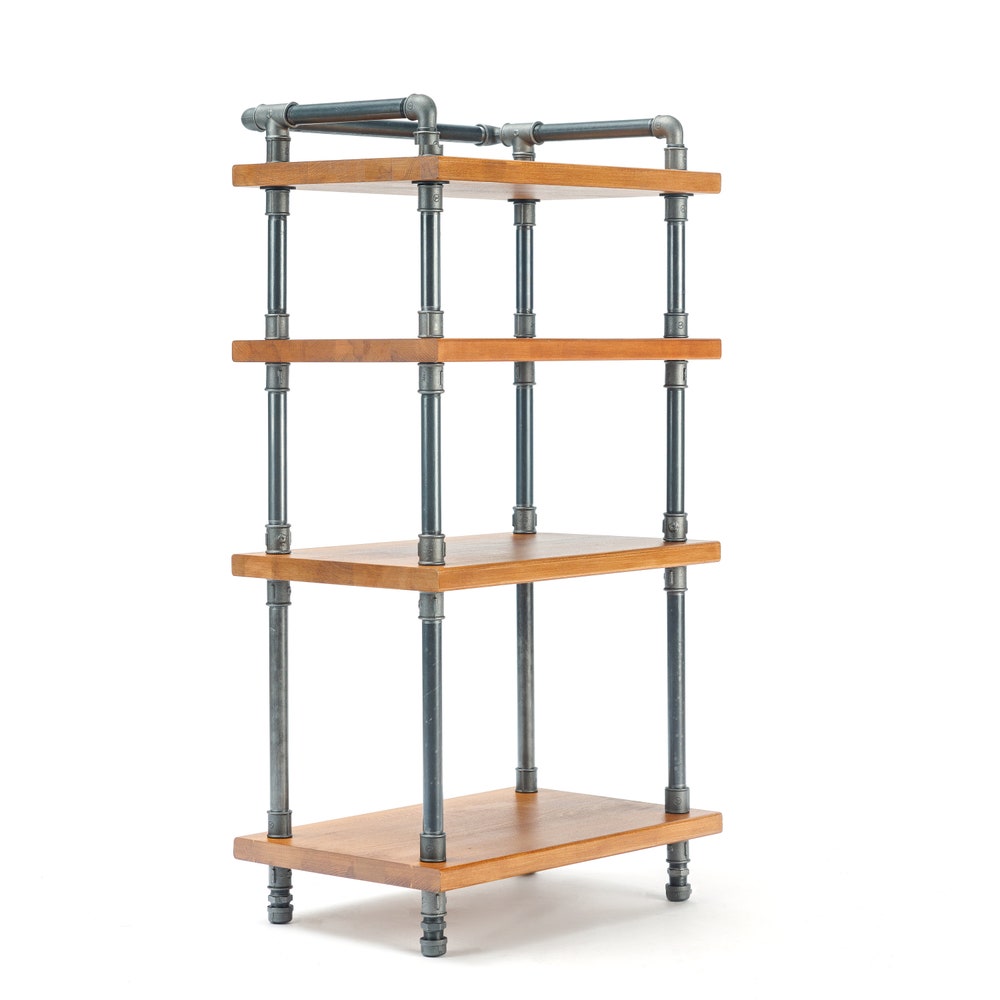Best seller 4 Tier Industrial Pipe Stand, Handmade Record Player Stand, Industrial Vinyl Table, media Unit