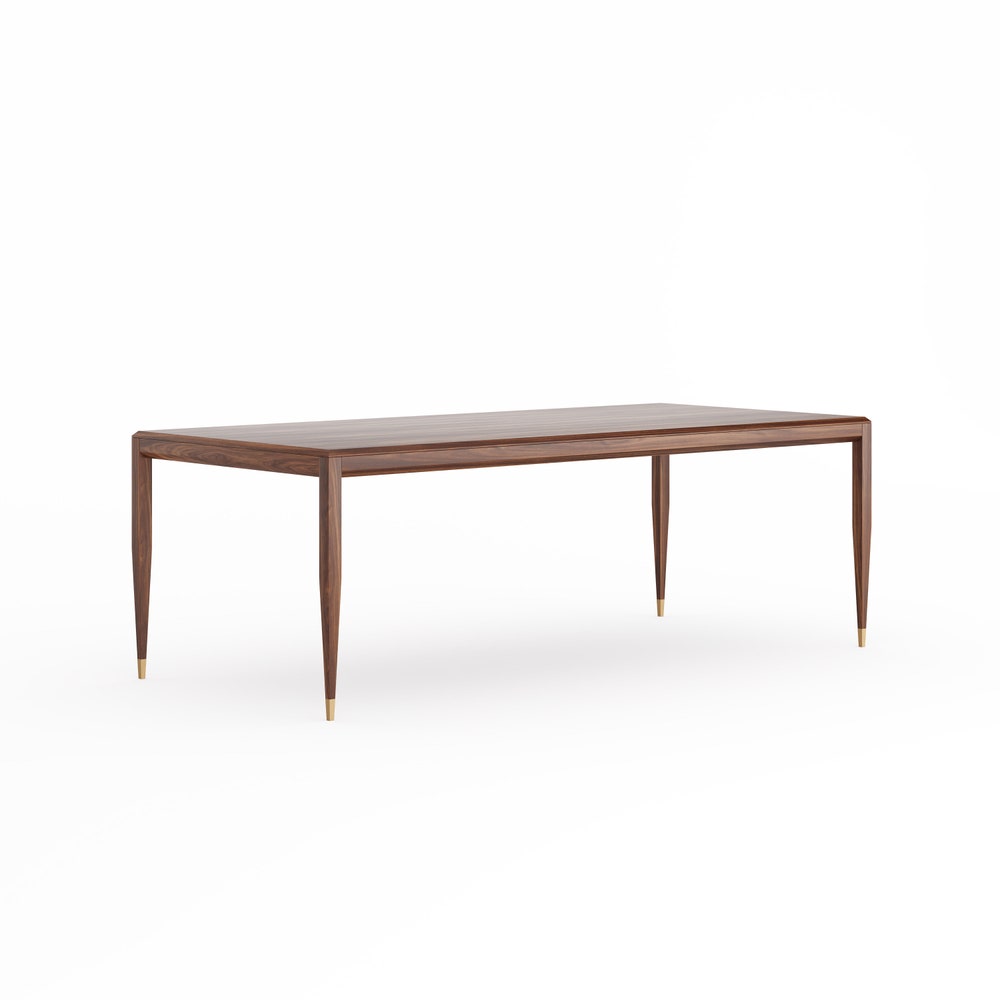 Walnut dining table, walnut kitchen table, mid century modern, scandinavian, black walnut table
