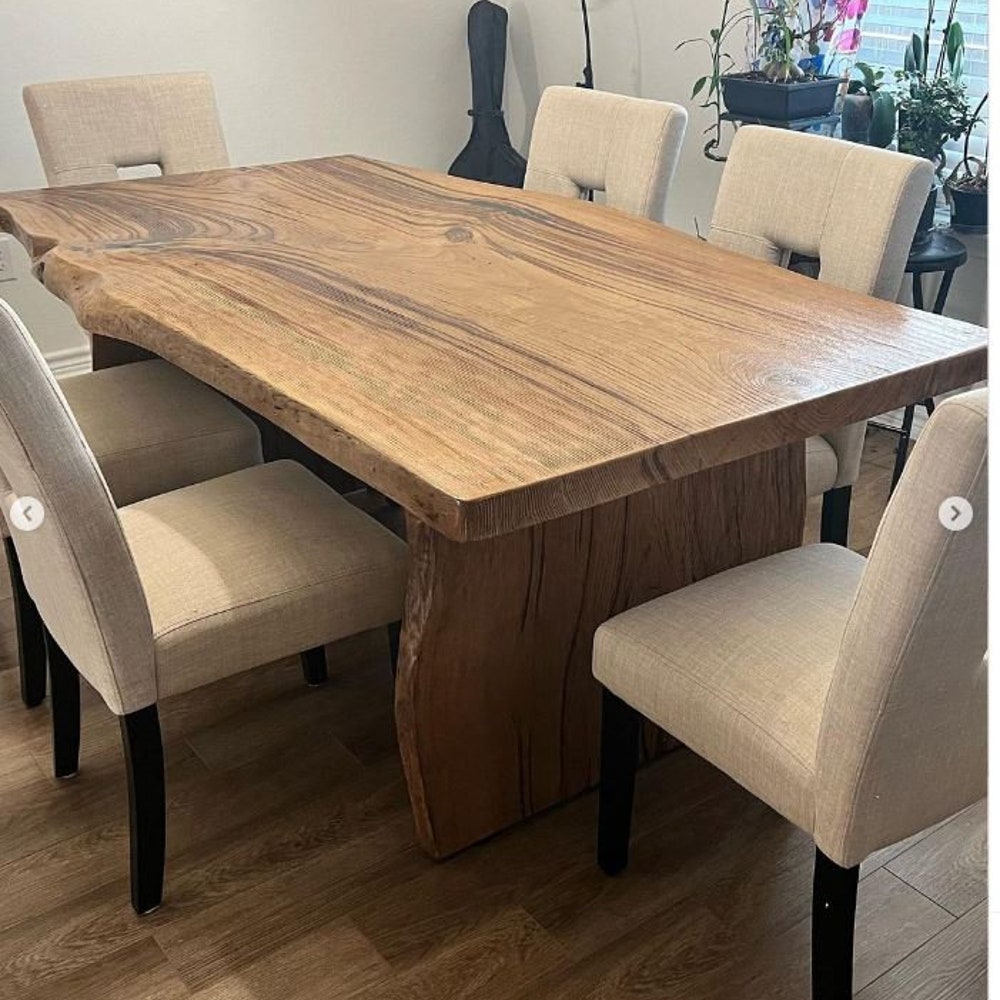 Chestnut Live Edge Desk | Wood | Table | Live Edge | Rustic | Modern | Dining Table | Farmhouse | Dining | Unique | Handmade