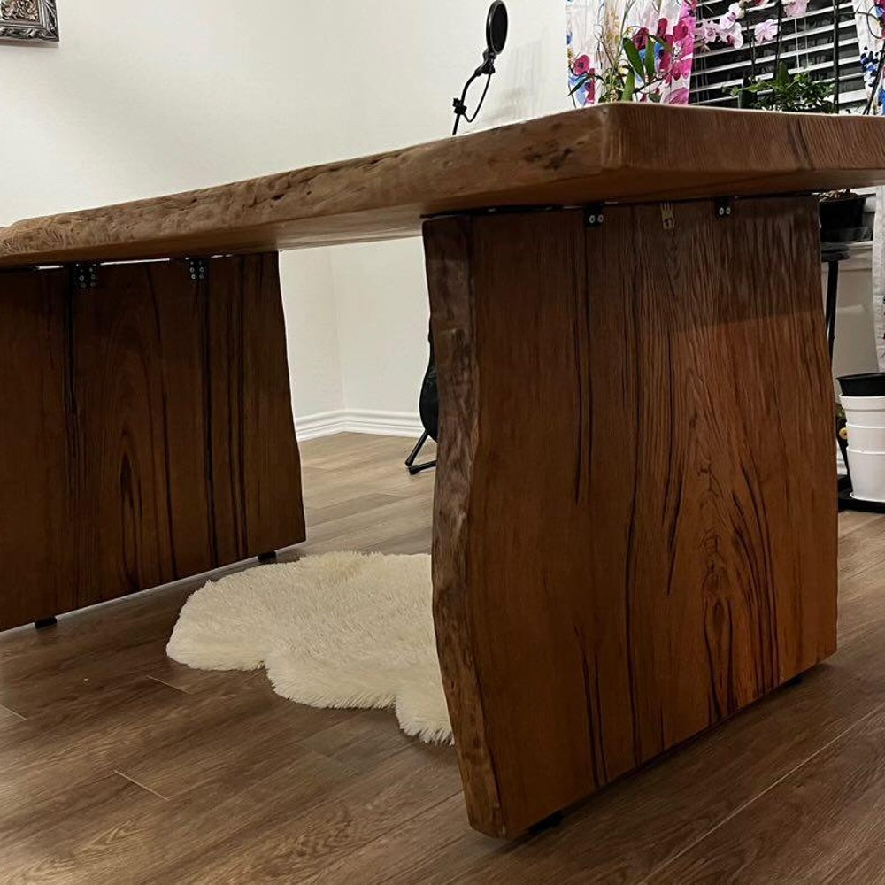 Chestnut Live Edge Desk | Wood | Table | Live Edge | Rustic | Modern | Dining Table | Farmhouse | Dining | Unique | Handmade