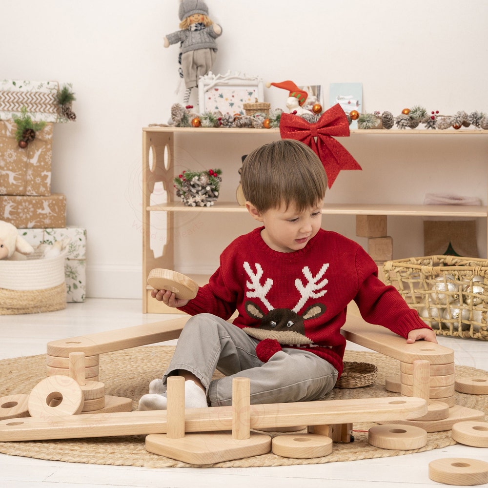 Wooden Balance Beam, Balance Toy, Montessori Balance Toys, Balance Board, Wooden gymnastic Set