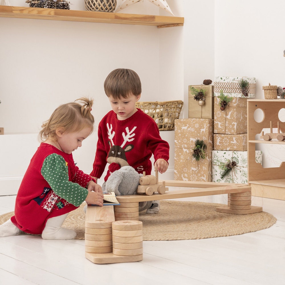 Wooden Balance Beam, Balance Toy, Montessori Balance Toys, Balance Board, Wooden gymnastic Set