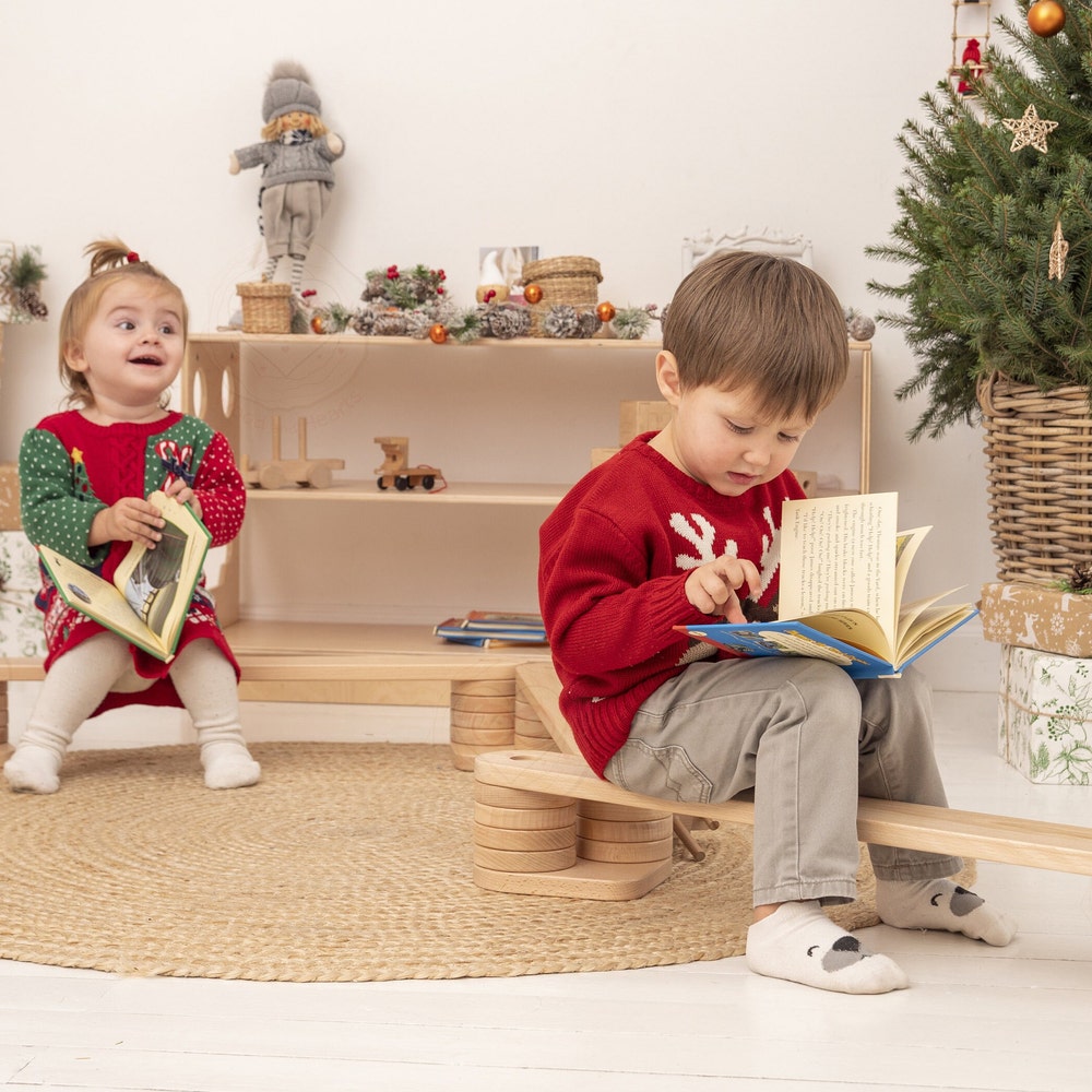 Wooden Balance Beam, Balance Toy, Montessori Balance Toys, Balance Board, Wooden gymnastic Set