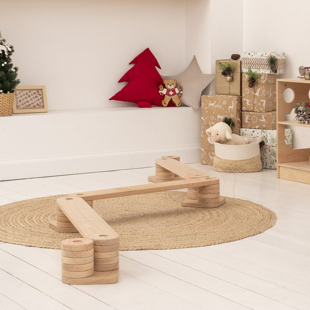 Wooden Balance Beam, Balance Toy, Montessori Balance Toys, Balance Board, Wooden gymnastic Set