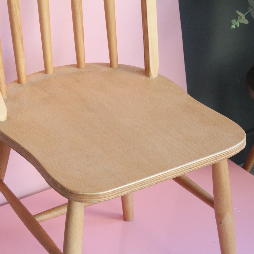 Vintage Dining Chair, Farmhouse Chair, Chic Farmhouse, Vintage Cottage Chair, Massive Chair, Solid Wood Chair, Rustic Design, 70's, 60's