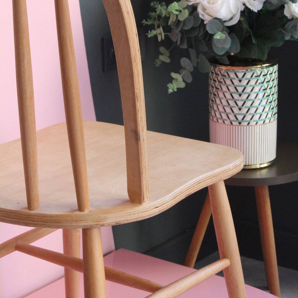 Vintage Dining Chair, Farmhouse Chair, Chic Farmhouse, Vintage Cottage Chair, Massive Chair, Solid Wood Chair, Rustic Design, 70's, 60's