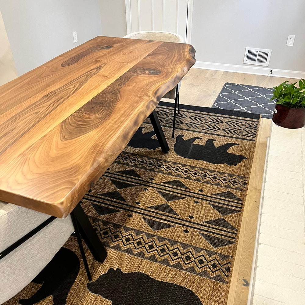 The Live Edge  Solid  Dining Table, Natural dining table, Kitchen dining table